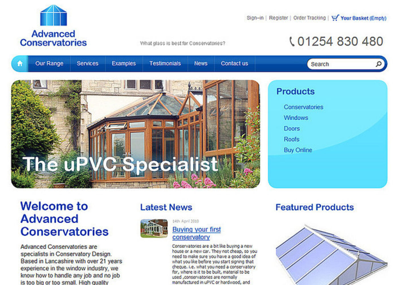 Advanced Conservatories Homepage header - Advanced Conservatories