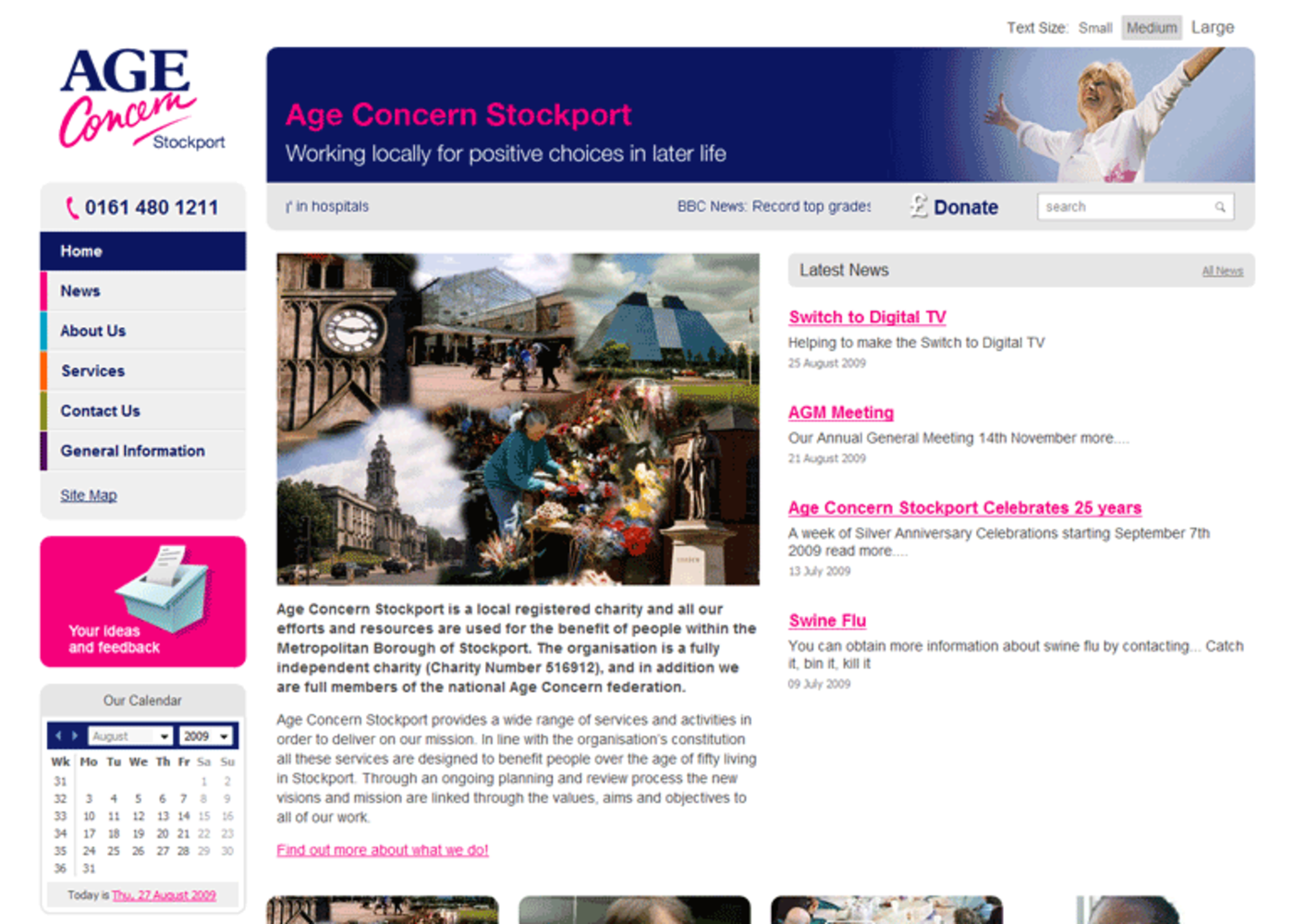 Age Concern Stockport Homepage header - Age Concern Stockport