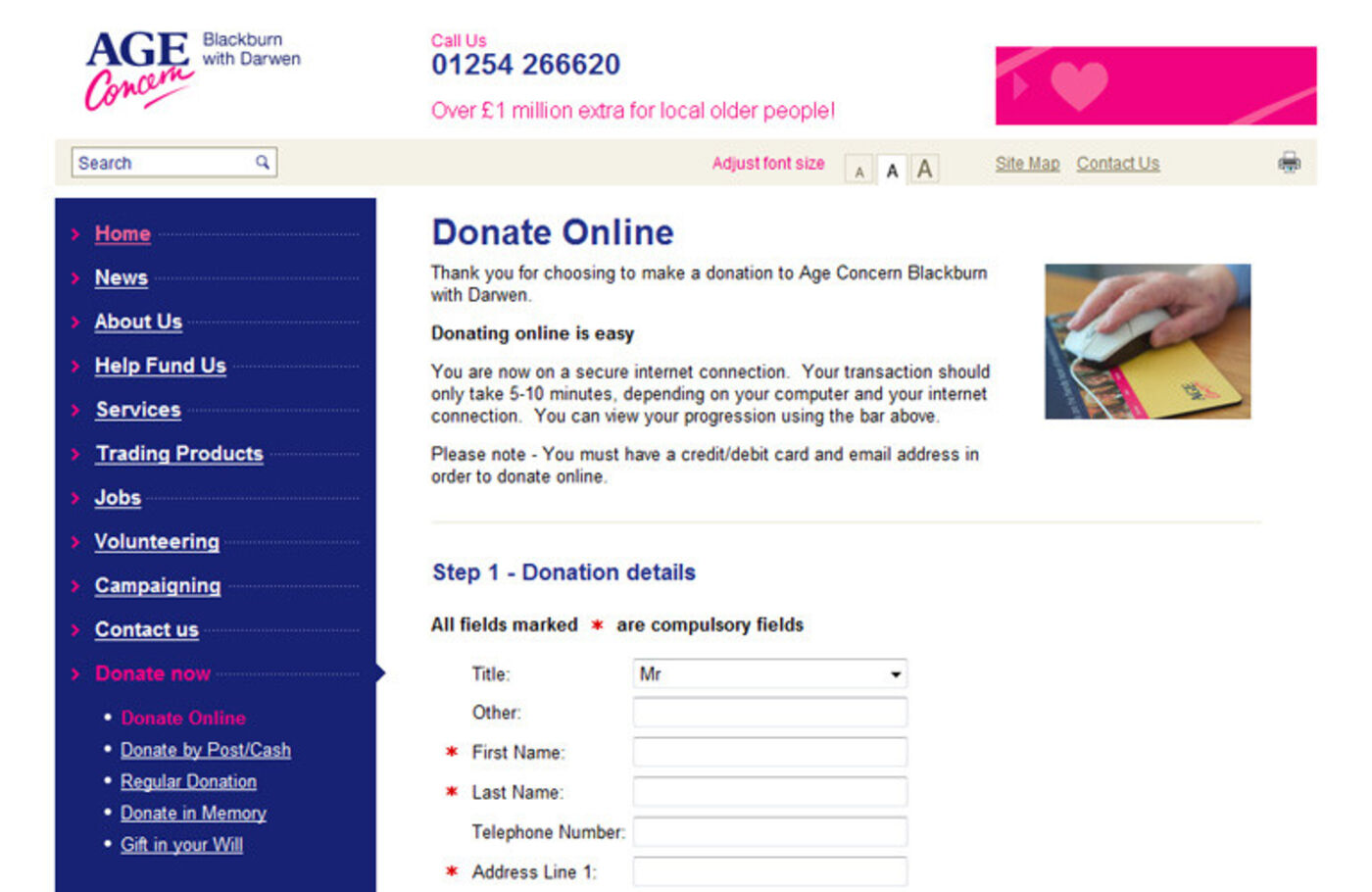 Age Concern Blackburn Donate Online - ACB