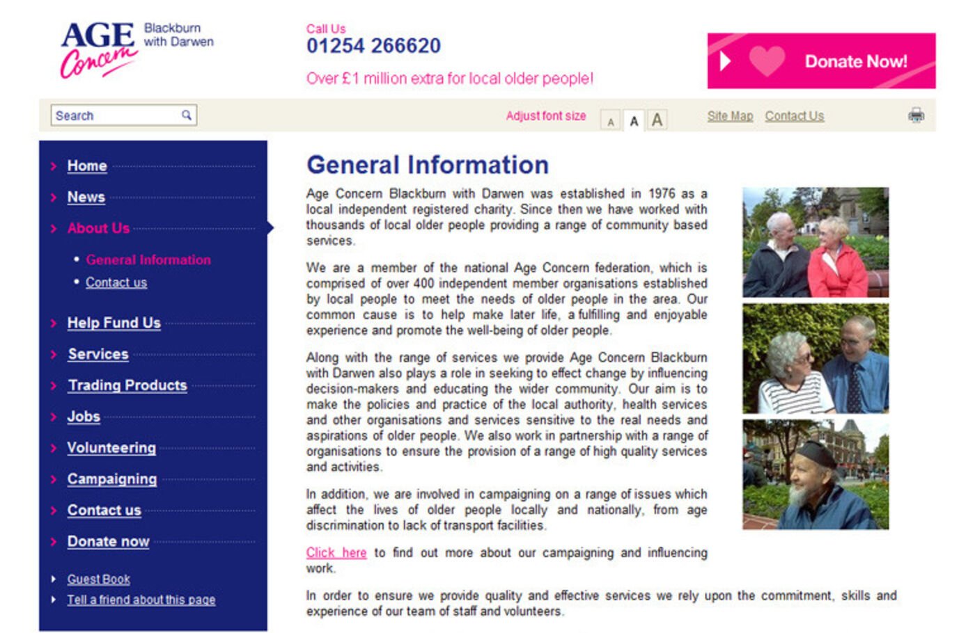 Age Concern Blackburn General Information - ACB