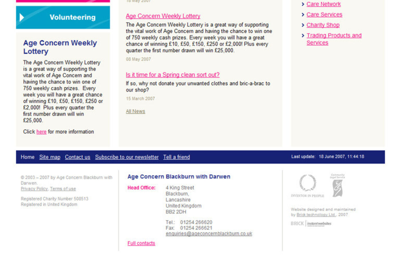 Age Concern Blackburn Homepage footer - ACB