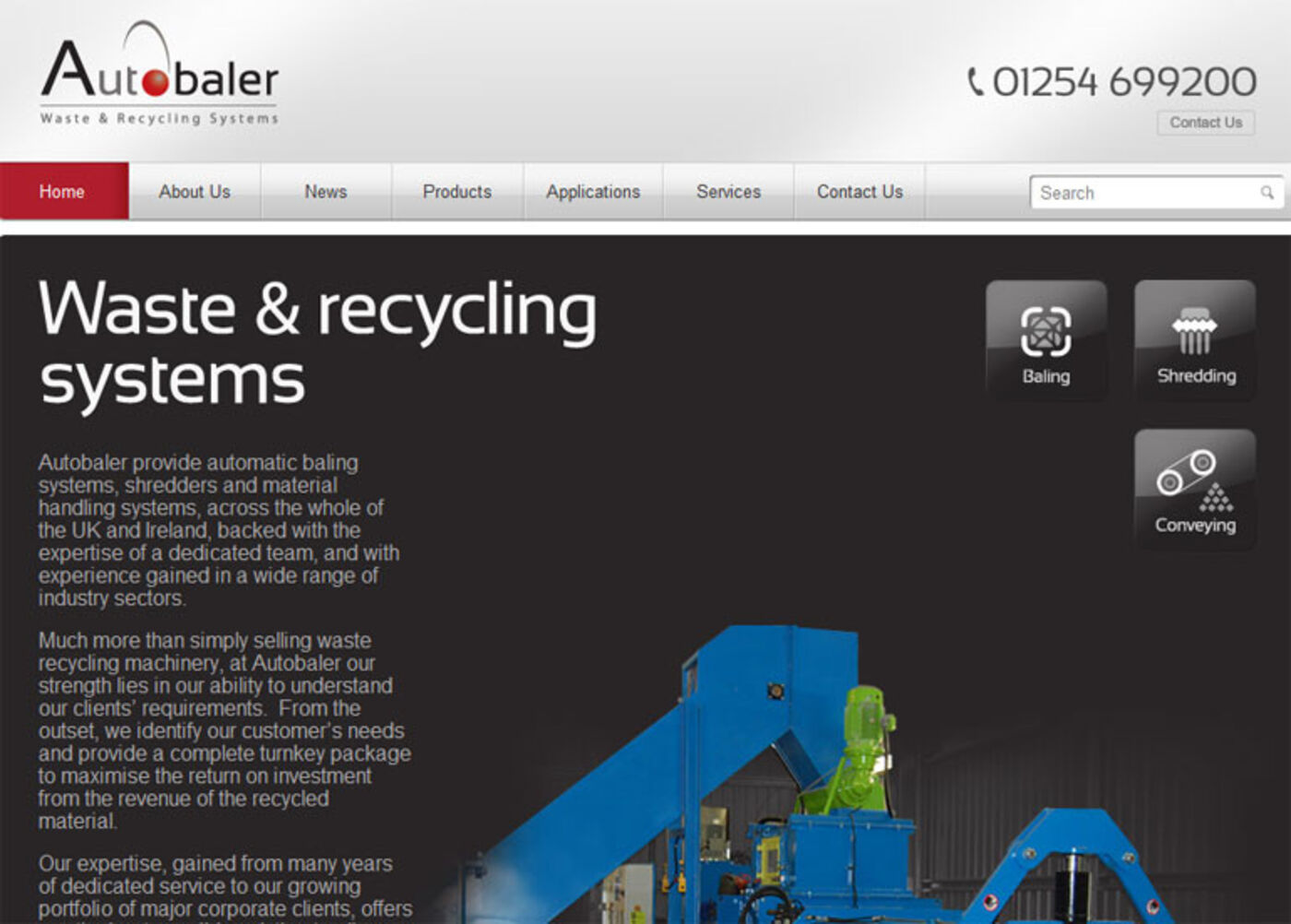 Autobaler Homepage header