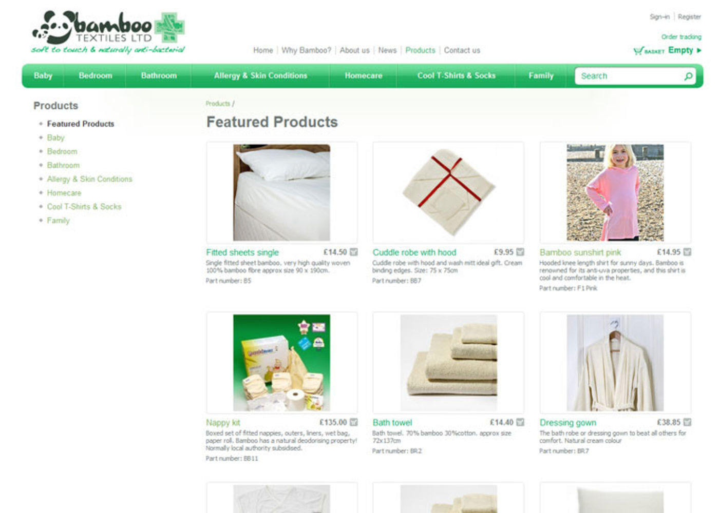 Bamboo Textiles Products