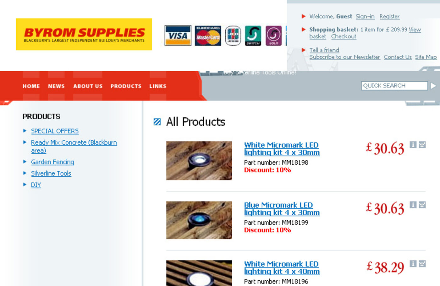 Byrom Supplies Products