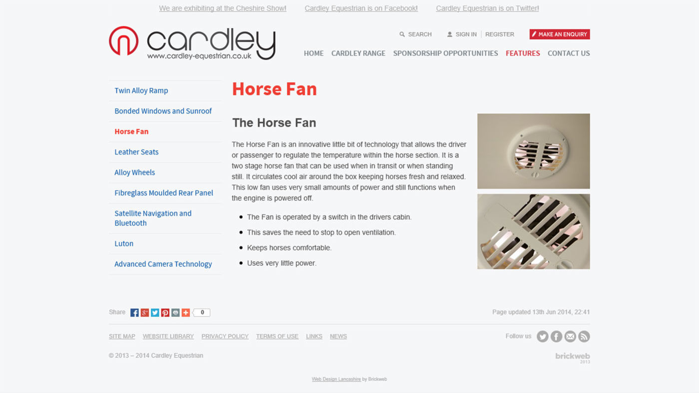 Cardley Equestrian Horse Fan