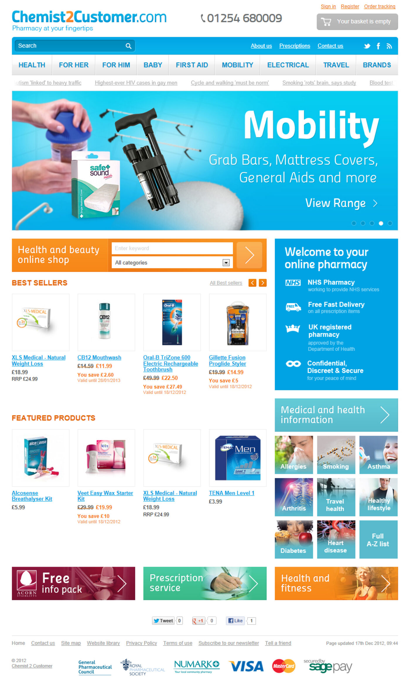 Chemist2Customer (2012) Homepage