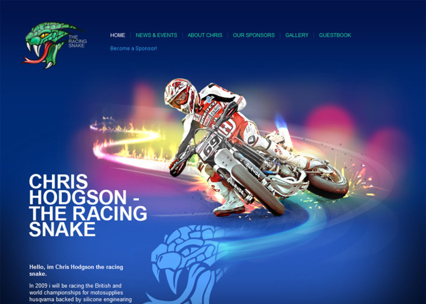 The Racing Snake Hompage header