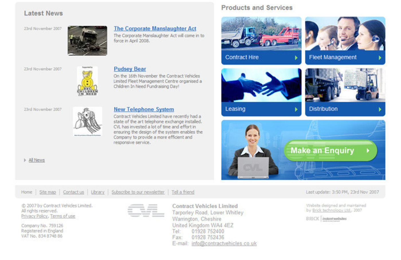Contract Vehicles Homepage footer