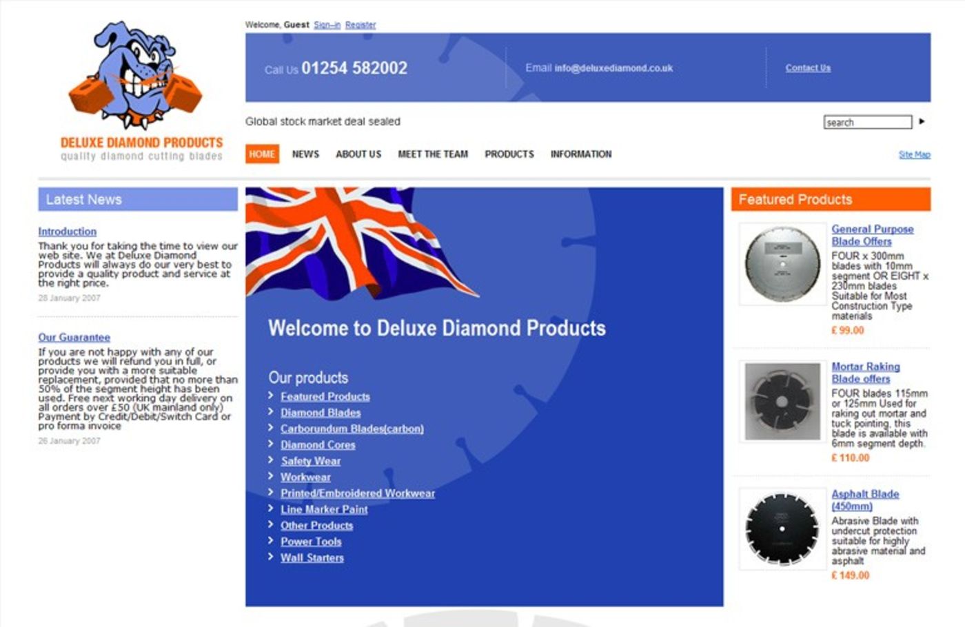 Deluxe Diamond Products Homepage