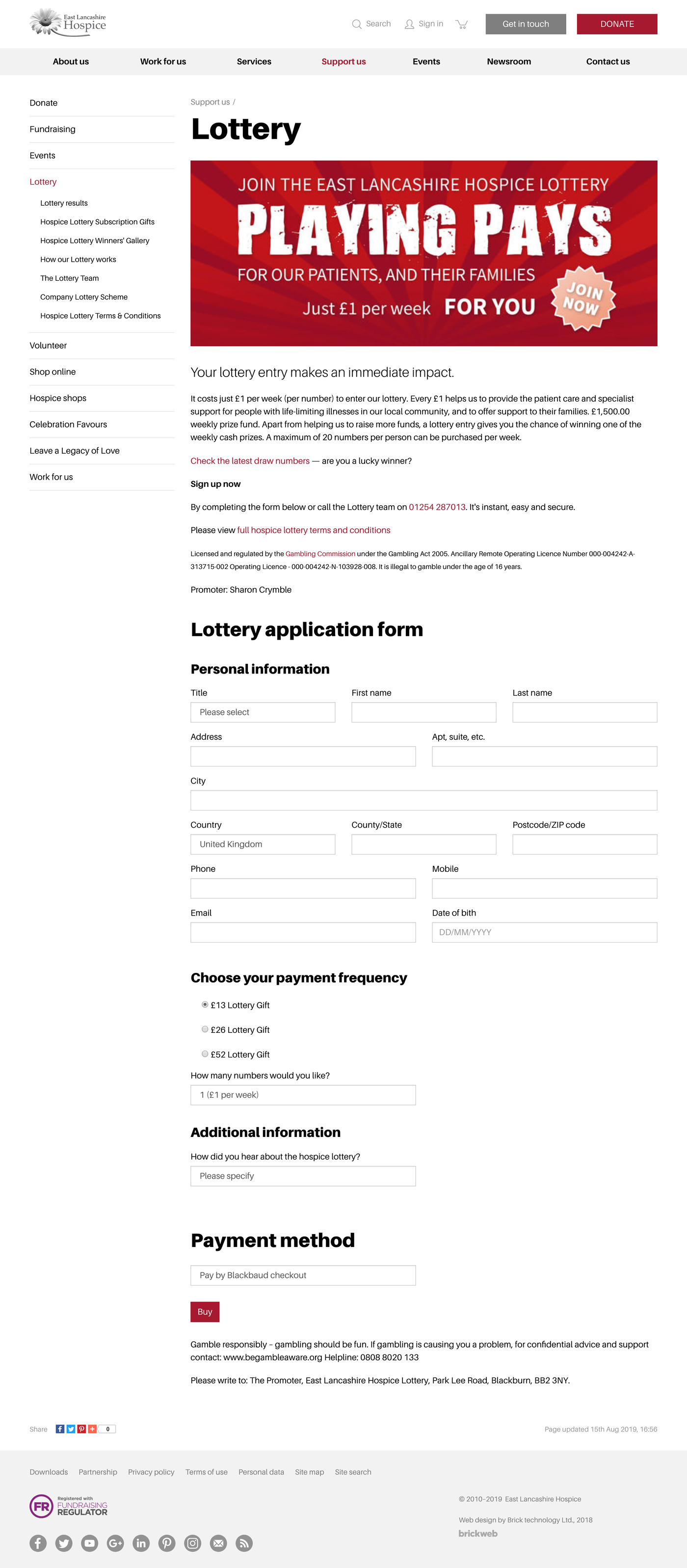 East Lancashire Hospice Lottery