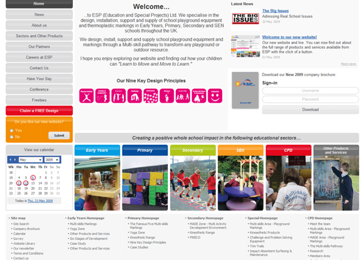 Education and Special Projects Homepage footer