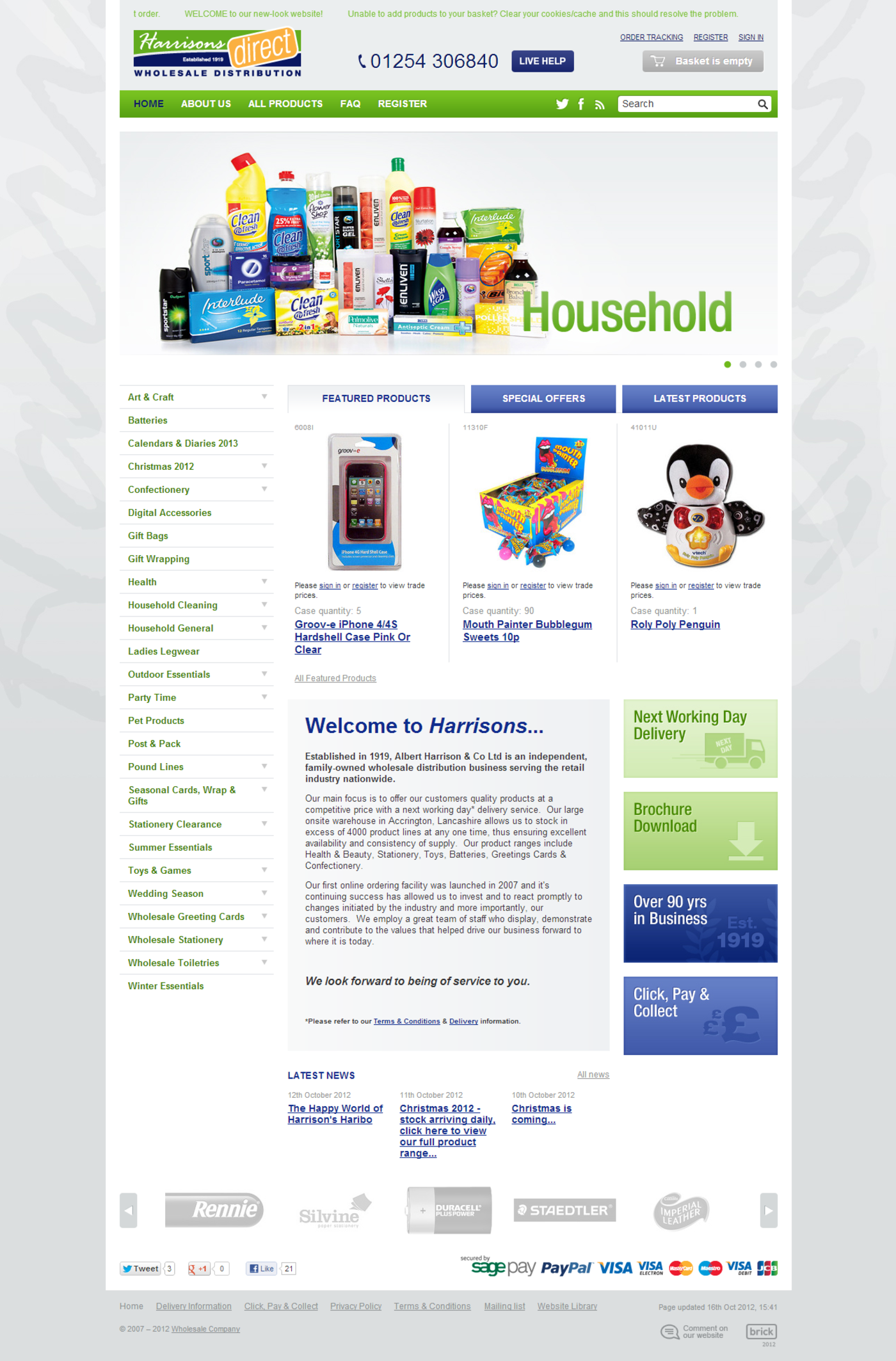 Harrisons Direct Homepage