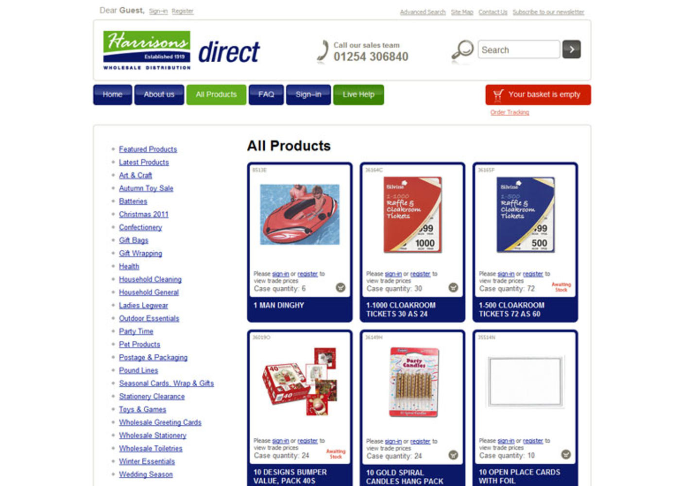 Harrisons Direct (2008) Products