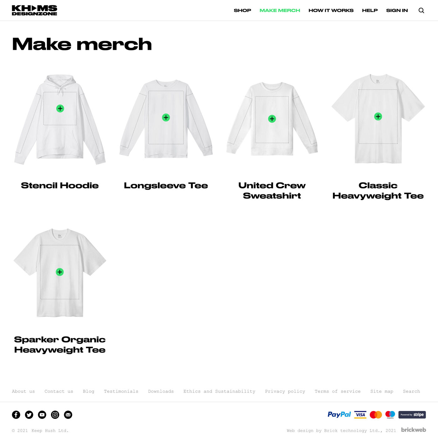 Keep Hush Merch Service DesignZone Products