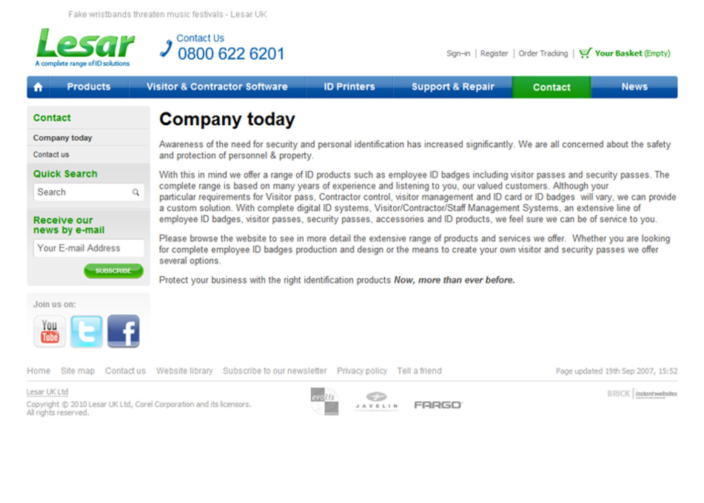 Lesar UK (2010) Regular page