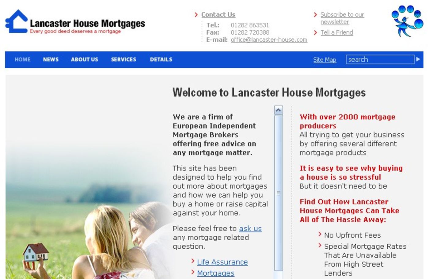 Lancaster House Mortgages Homepage header