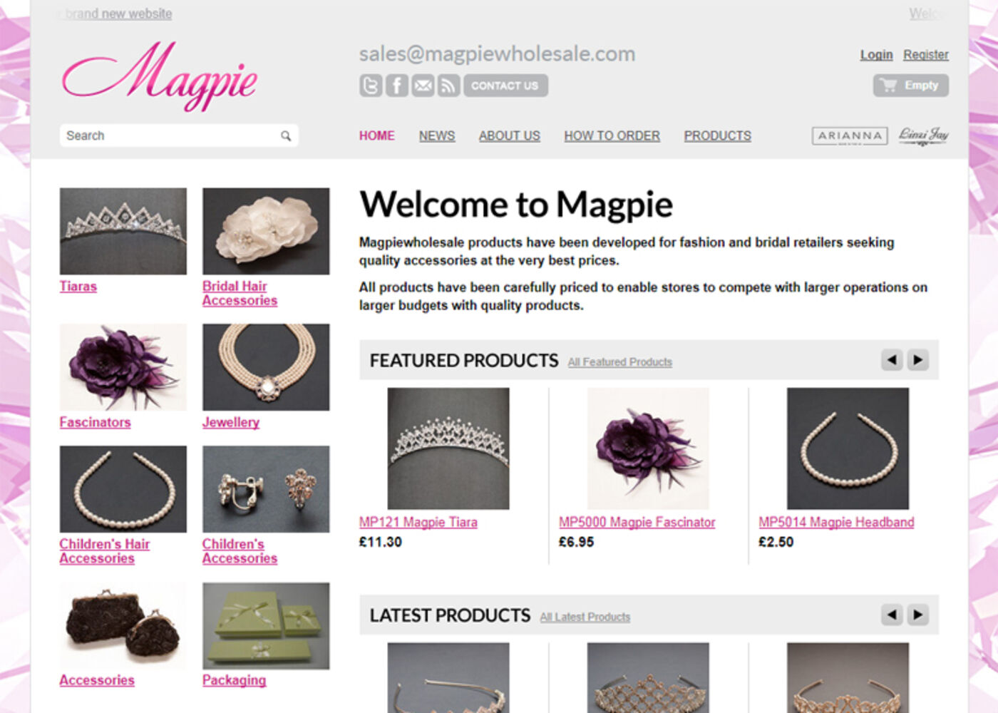 Magpie Homepage header
