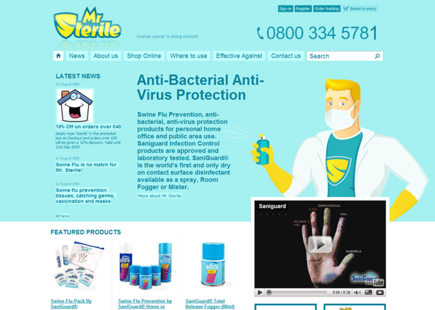 MrSterile Homepage header