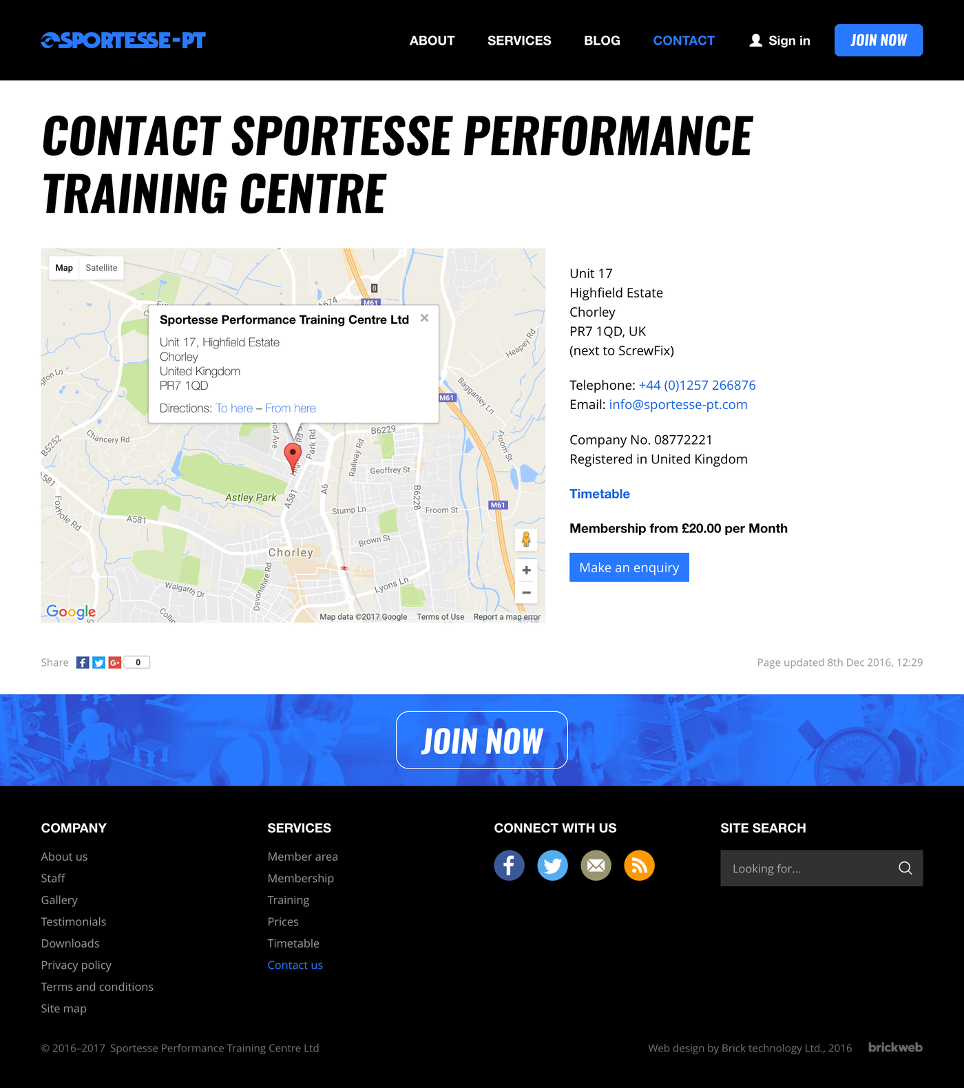Sportesse Performance Training Center Contact