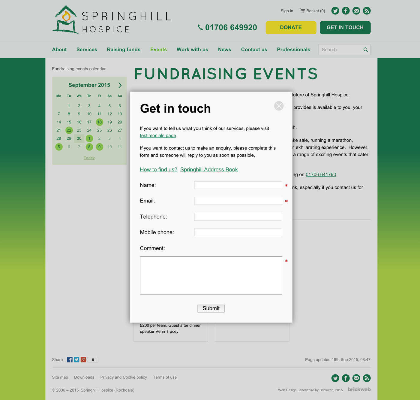 Springhill Hospice Get in touch