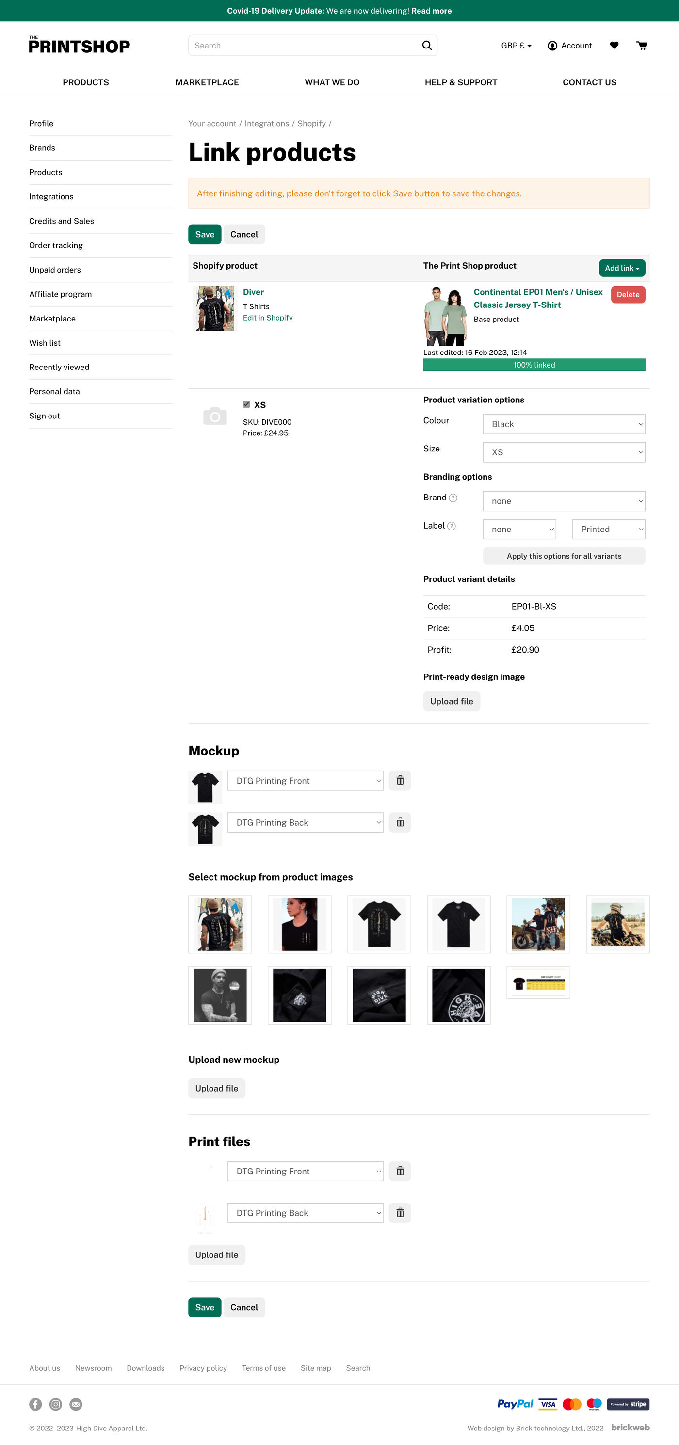 The Print Shop Integration Personalised Product with Shopify