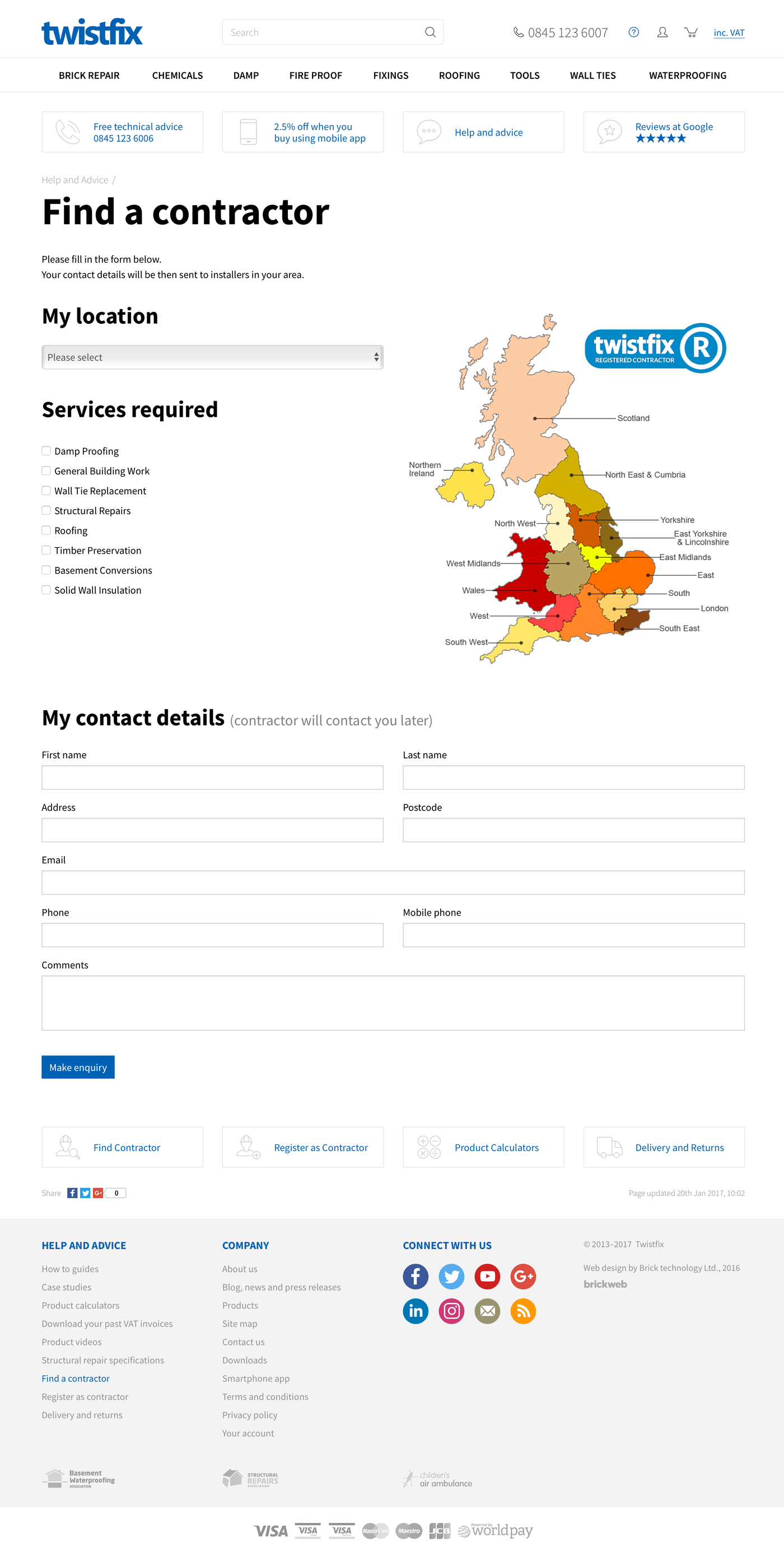 Twistfix (2016) Find a contractor